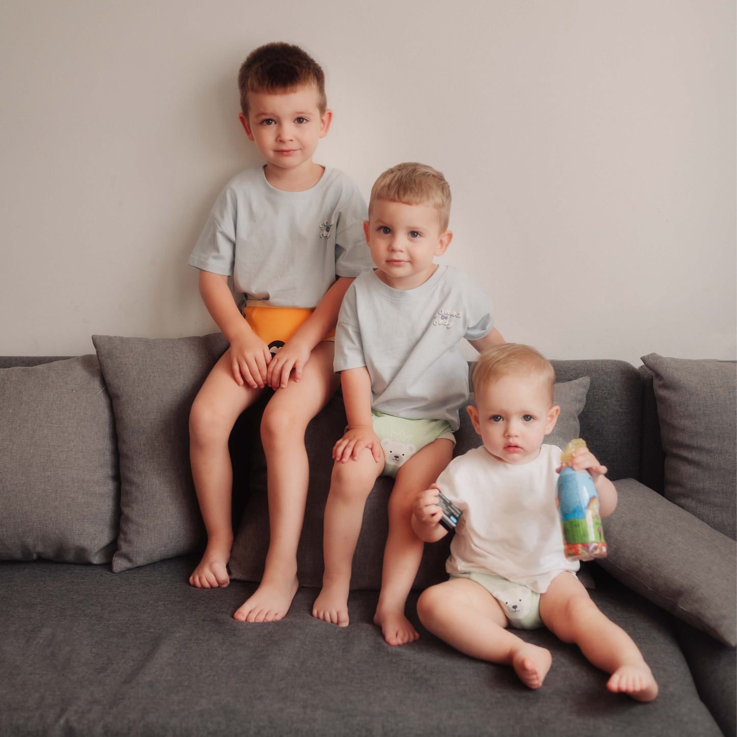 Children wearing potty training underwear 